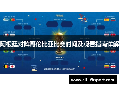 阿根廷对阵哥伦比亚比赛时间及观看指南详解